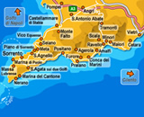 Airport in amalfi italy map