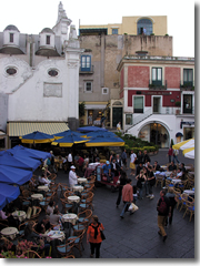 The Piazzetta, social hub of Capri town
