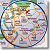 A map of hotels in Rome, France