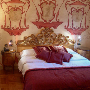 A room at the Hotel Sant'Anselmo in Rome, Italy