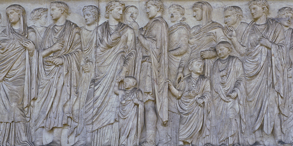 Detail of the Ara Pacis of Augustus in Rome