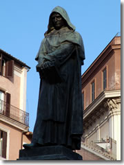 The statue of Giordano Bruno on Campo dei Fiori