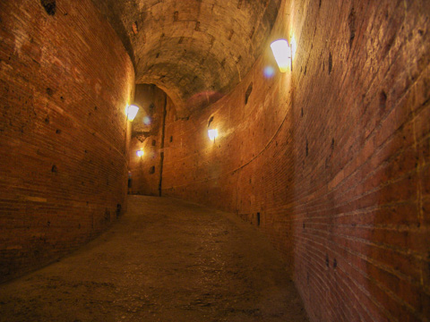 Ancient corridor in Castel Sant'Angelo, Rome