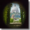 St. Peter's dome though the Knights of Malta keyhole on Aventine Hill