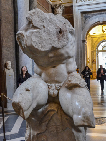 The 1st century BC Belvedere Torso in the Vatican's Pio Clementino Museum (Photo by Richard Mortel)