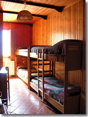 A bunk room at the Rifugio Orestano in Sicily.