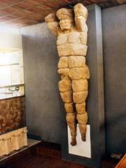 The massive telamon in Agrigento's Archaological Museum.