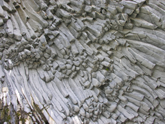 The basalt walls of Alcantara Gorge