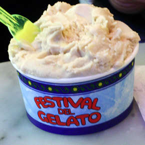 Eating gelato (ice cream) in Florence