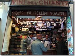 I Fratellini, a traditional wine bar in Florence
