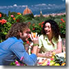 A picnic at Campeggio Michelangelo in Florence