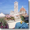 Views of the Duomo from the tarrace of the Hotel Medici in Florence, Italy