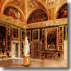 The Galleria Palatina painting museum in the Palazzo Pitti of Florence
