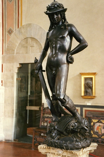 The David by Donatello in the Bargello Museum