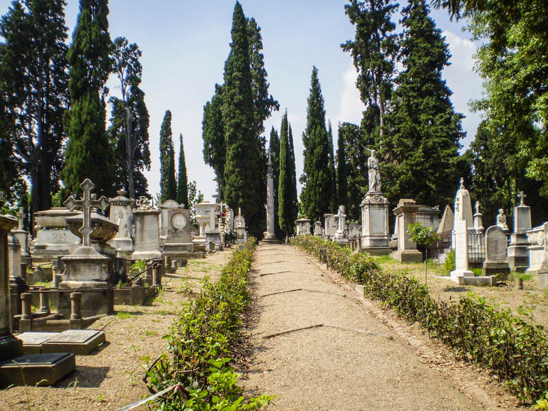 The Cimitero degli Inglesi (Protestant Cemetery) in Florence. (Photo by Lucarelli)