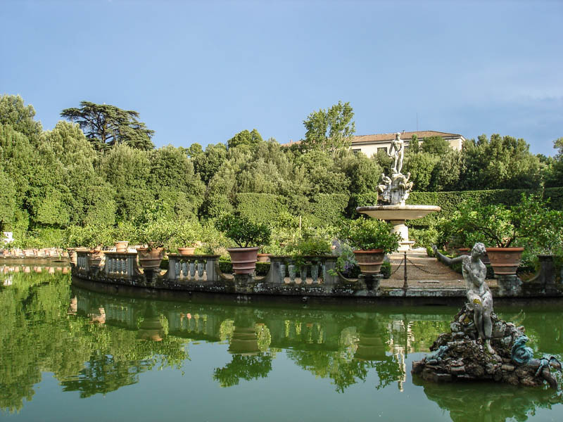 The Isolotto pond in the Boboli Gardens, Pitti Palace, Florence. (Photo by Russel Yarwood)