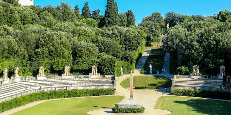 The amphitheater at the Boboli Gardens, as seen from the Palazzo Pitti, Florence. (Photo by HarshLight)