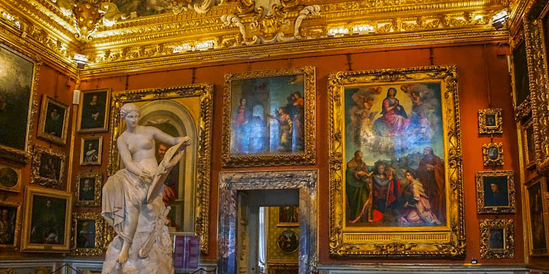 The Galleria Palatina painting gallery in the Pitti Palace, Florence. (Photo by Travis Keller)