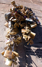 Love locks on the Ponte Vecchio