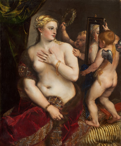 Venus with a Mirror, Tiziano, National Gallery of Art