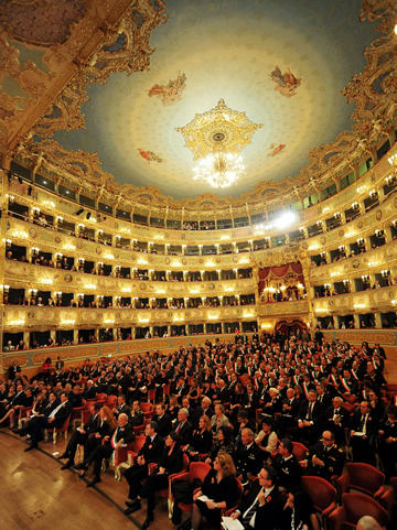 The interior of La Fenice opera house, Venezia
