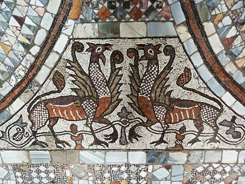 The mosaic stone floors in San Donato church on Murano