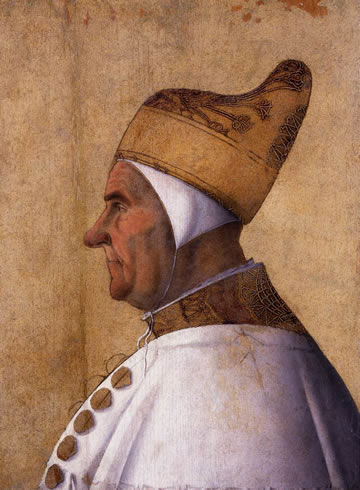 Portrait of Doge Giovanni Mocenigo (1480) by Gentile Bellini, in the Museo Correr of Venice